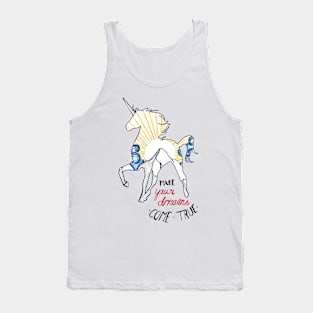 Unicorn dreams fantasy beautiful art Tank Top